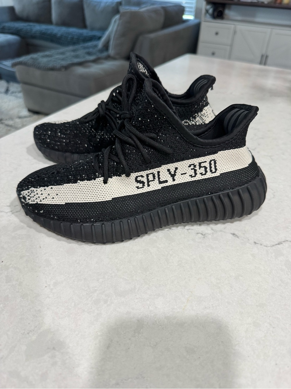adidas Kids Black & White SPLY-350 Style Knit Sneakers